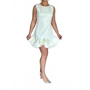NEW INA FASHION belle of the ball ruffle hem dress in white